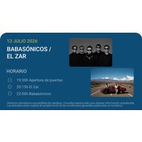 Babasónicos / El Zar - Noches del Botánico 2026