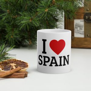 Taza blanca "I love Spain"